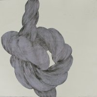 Ghost Knot, Collagraphic monoprint, 30 x 30 inches